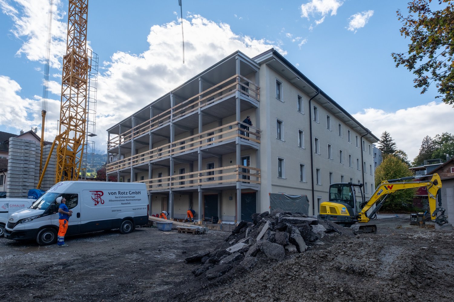 Fassade der sanierten Alte Ziegelei in Kriens