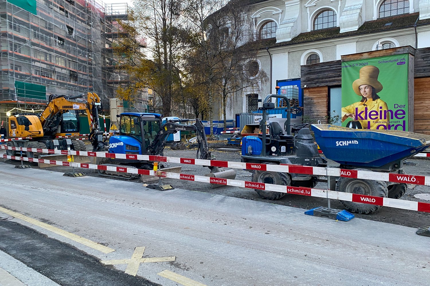 Sanierungsarbeiten an der Bahnhofstrasse in Luzern