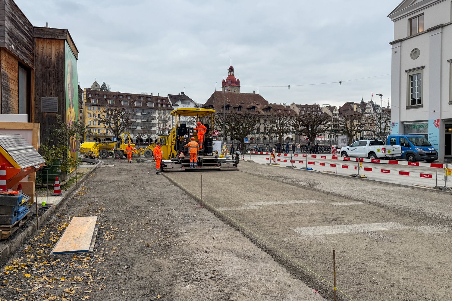 Sanierungsarbeiten an der Bahnhofstrasse in Luzern