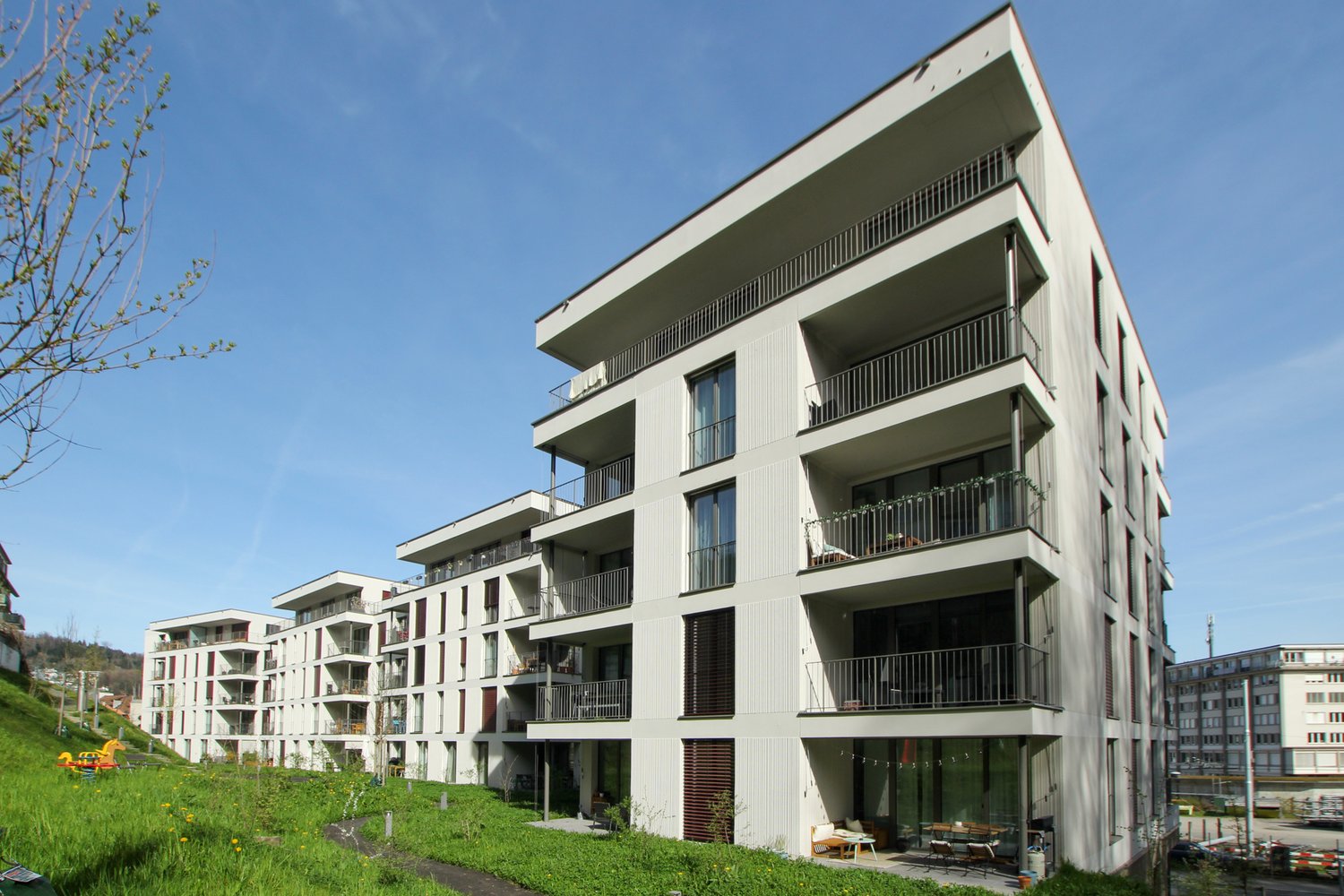 Wohnüberbauung Geissensteinring in Luzern - Fassade