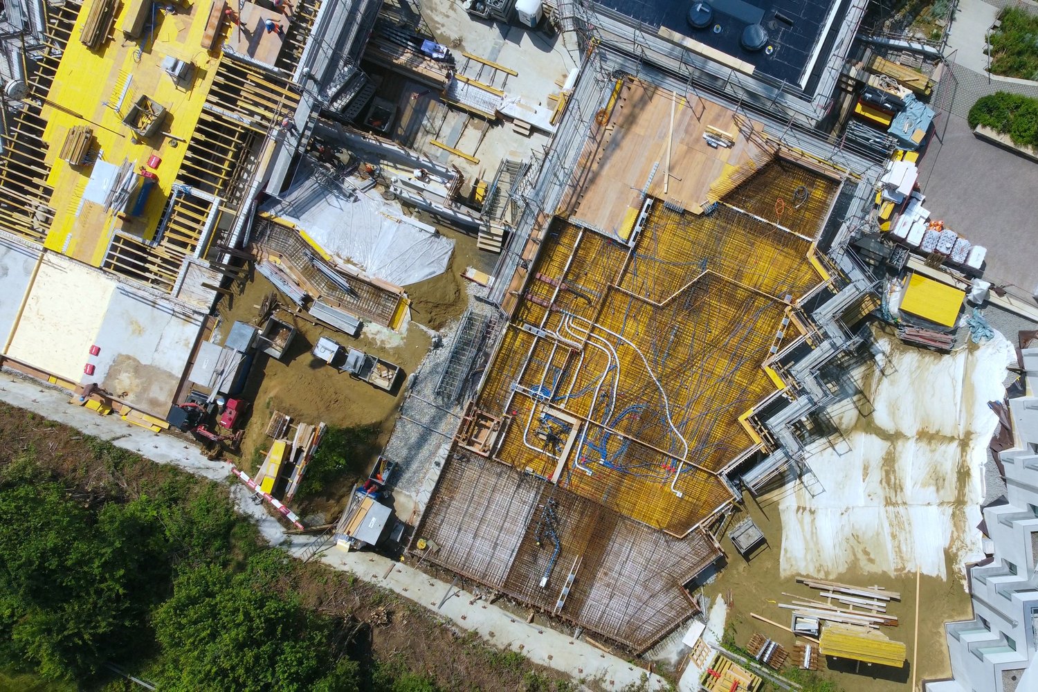 Luftaufnahmen von der Baustelle Sommerhalde in Uerkheim