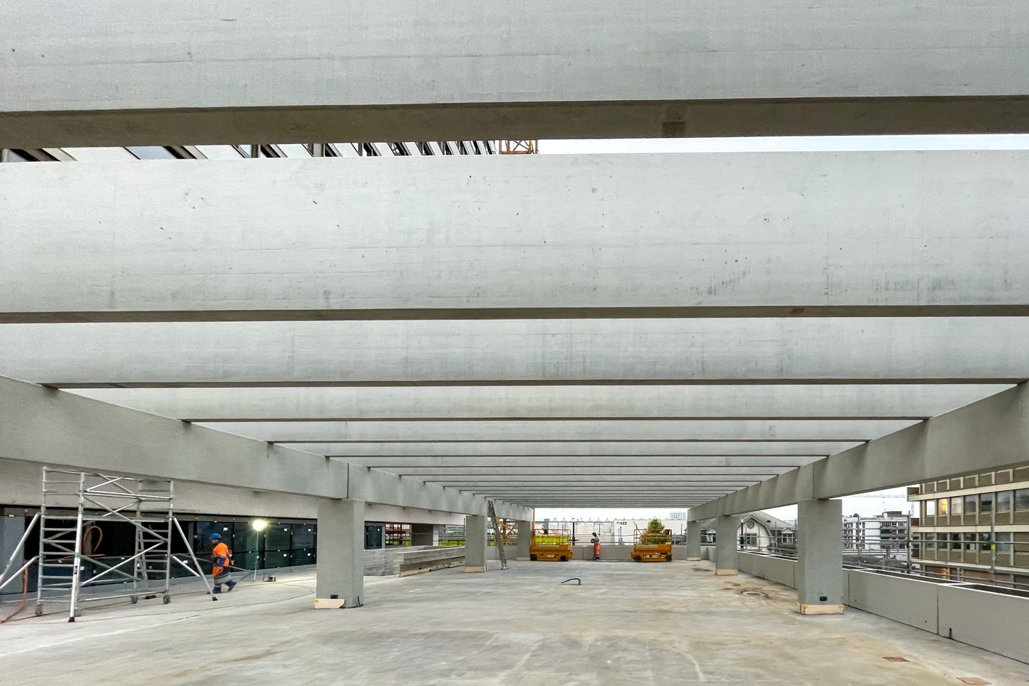 Pergola beim Hochbau in Zürich-Oerlikon